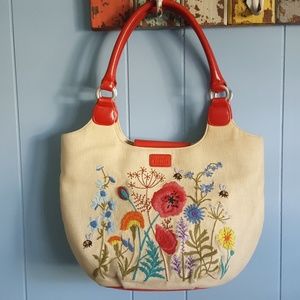 Lulu Guiness floral embroidered bag